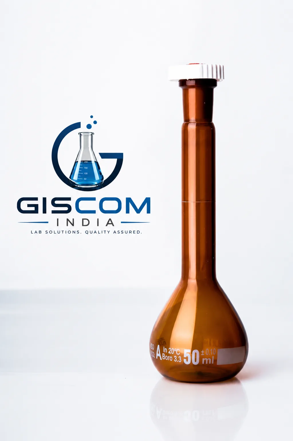 Amber Volumetric Flask Glass PP Stopper