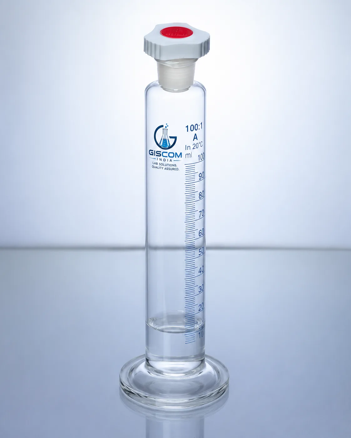 Mixing Cylinder, with PP Stopper, Round Base