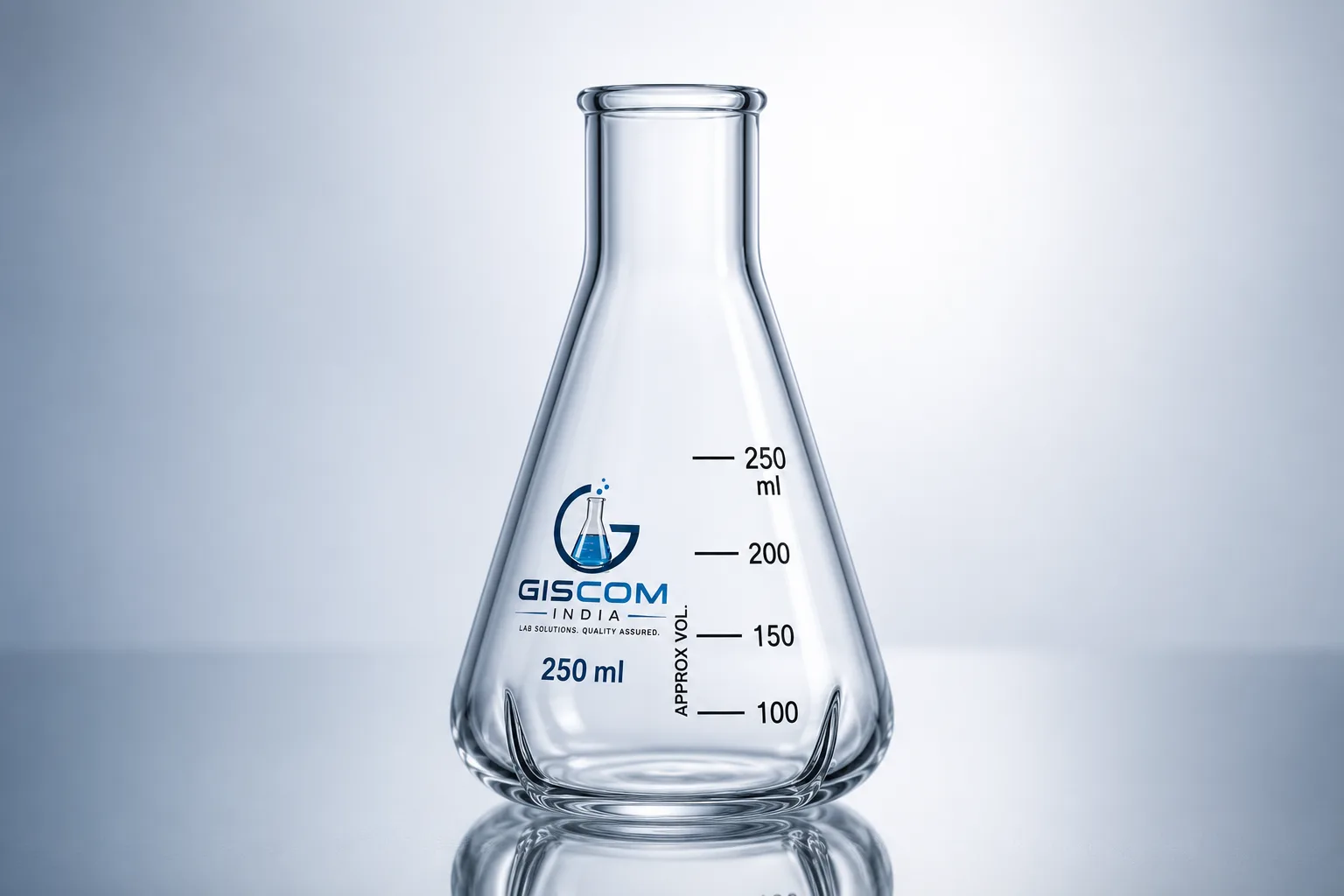 Flask, Erlenmeyer, Narrow Neck, Baffled