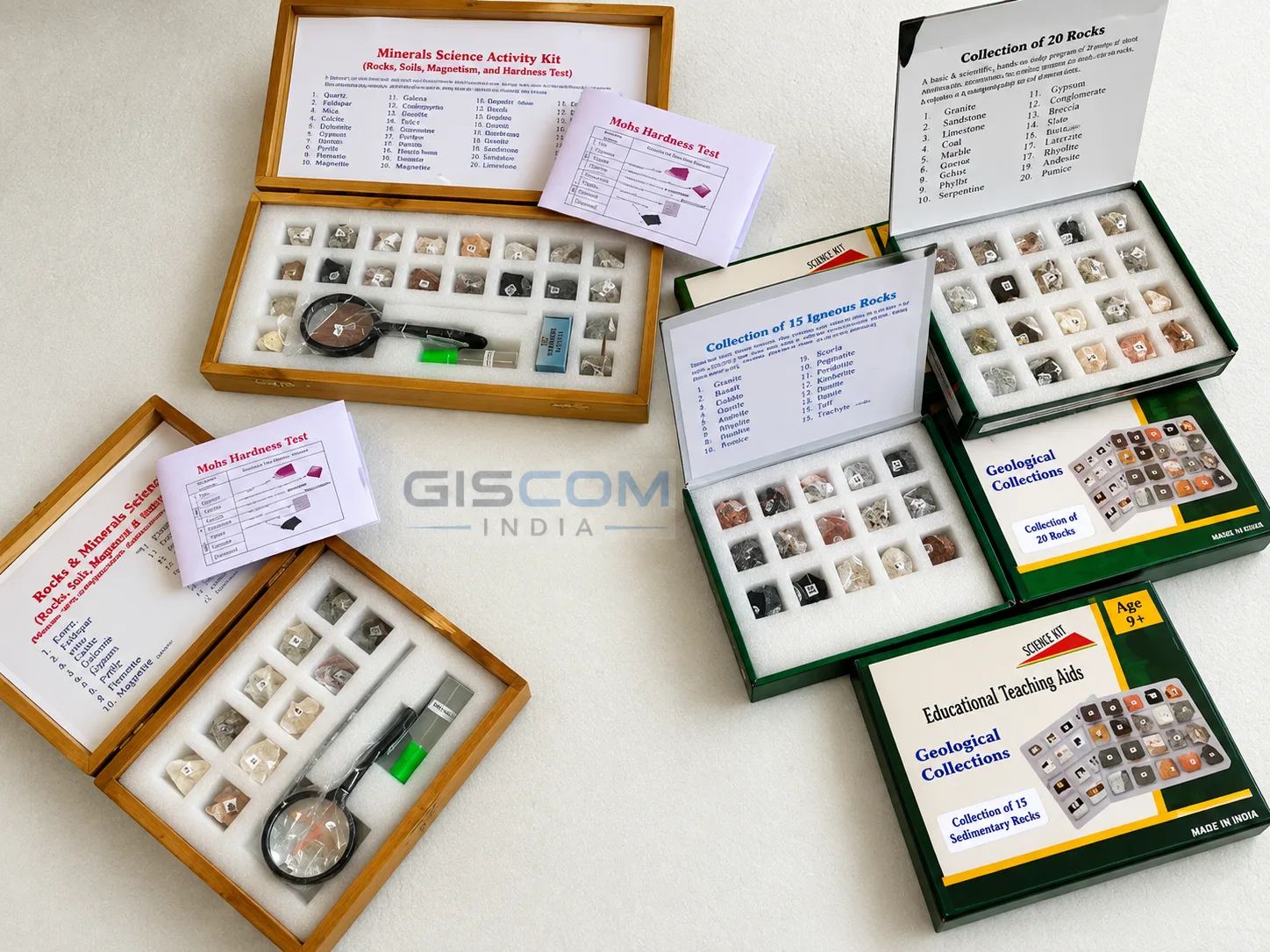 Rocks & Minerals Test Kit with Mohs Hardness Scale Set